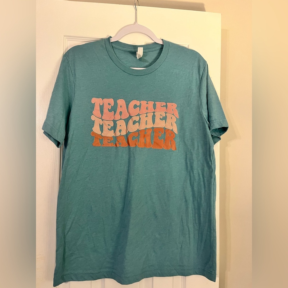 Bella Canvas Blue and Orange Short Sleeve Tee